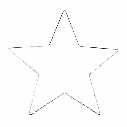 Floristik24 Deco estrella plata 40cm 4pcs