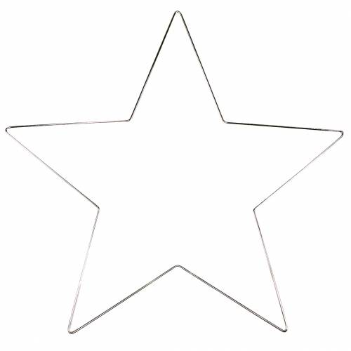 Floristik24 Estrella decorativa metal plateado Ø50cm 4pcs