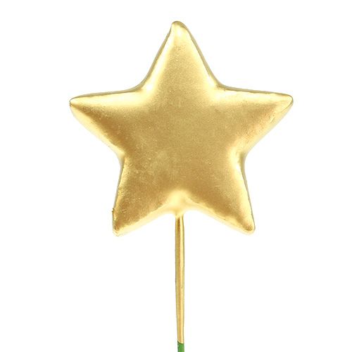 Floristik24 Estrellas en alambre para manualidades oro 5cm L23cm 48 piezas