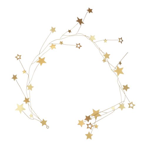 Percha decorativa estrella Navidad metal dorado 85cm