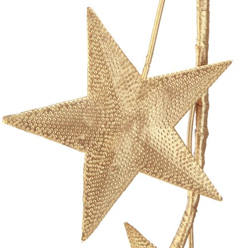 Artículo Guirnalda de estrellas para Navidad metal dorado L180cm