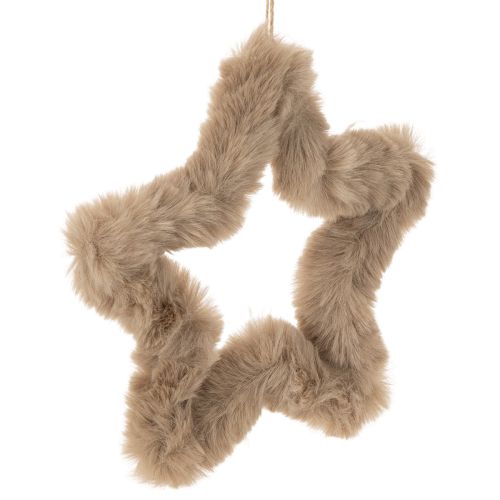 Estrella decorativa colgante de piel sintética, 21 cm, 4 unidades comprar | Floristik24.es
