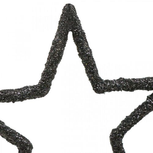 Artículo Decoración dispersa Estrellas navideñas brillo negro Ø4cm 120 piezas