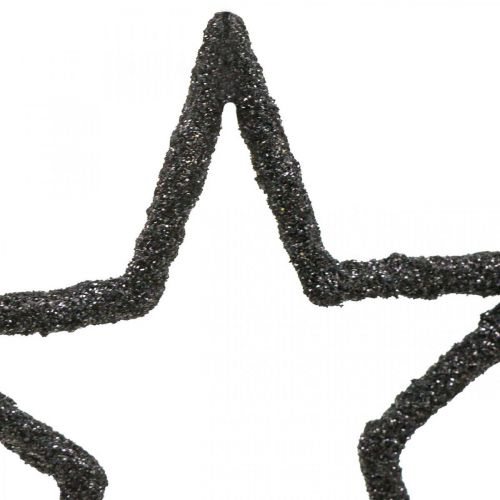 Artículo Adorno scatter estrellas navidad brillo negro Ø4cm 120p