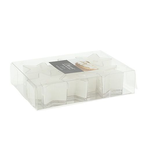 Floristik24 Candelita estrella con fragancia blanco 4cm 6pcs