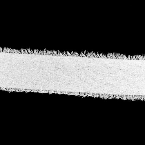 Artículo Cinta de gasa cinta de tela blanca con flecos 40mm 15m
