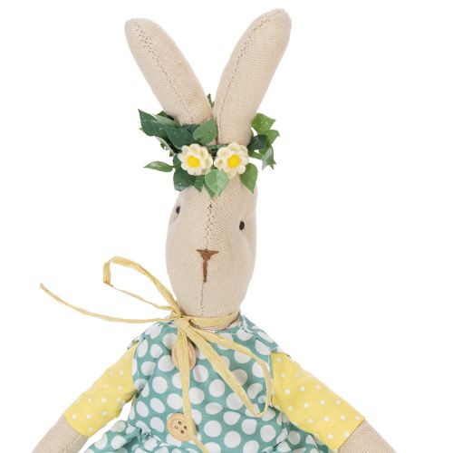 Artículo Conejo de Pascua de peluche, conejo de Pascua con ropa, conejita de peluche H43cm