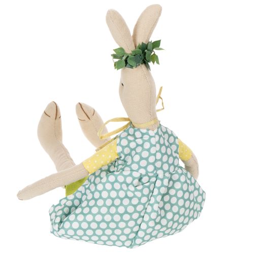 Artículo Conejo de Pascua de peluche, conejo de Pascua con ropa, conejita de peluche H43cm