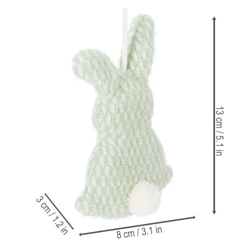 Artículo Conejito de Pascua para colgar, una linda decoración primaveral para interiores, 13 cm, 3 piezas