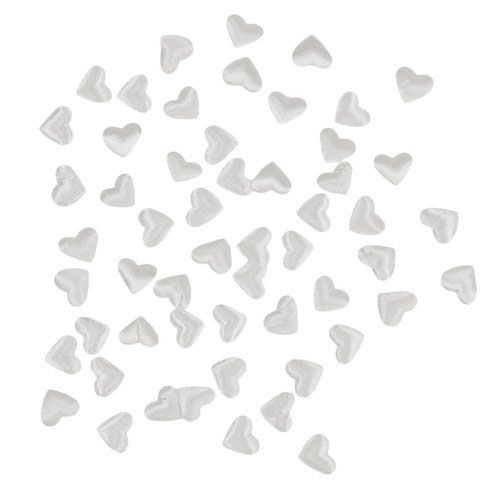 Floristik24 Corazones para esparcir blancos 1,3cm 500uds