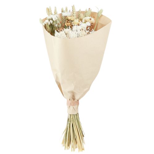 Artículo Ramo de flores secas flores de paja grano blanco 55cm