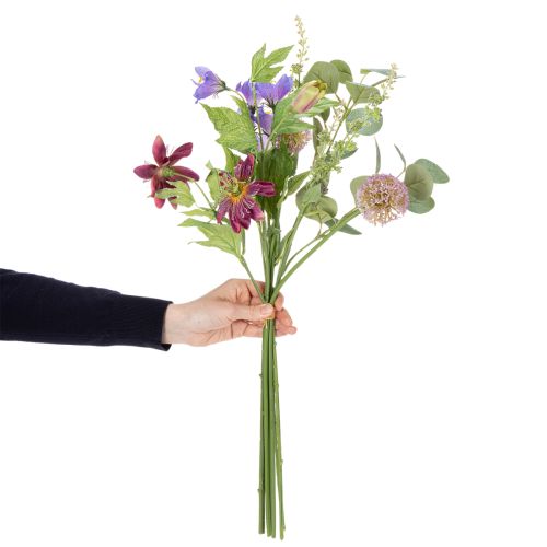 Artículo Ramo de flores artificiales con flores de colores, ingeniosamente dispuestas para una decoración elegante, 60 cm