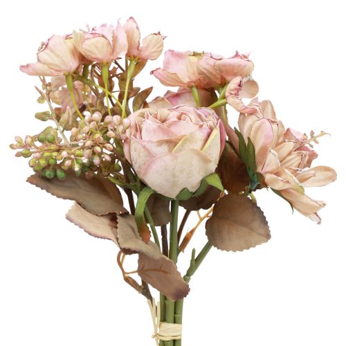 Ramo de flores artificiales flores artificiales rosas artificiales antiguo 30cm
