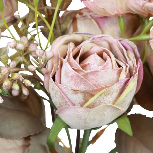 Floristik24 Ramo de flores artificiales flores artificiales rosas artificiales antiguo 30cm