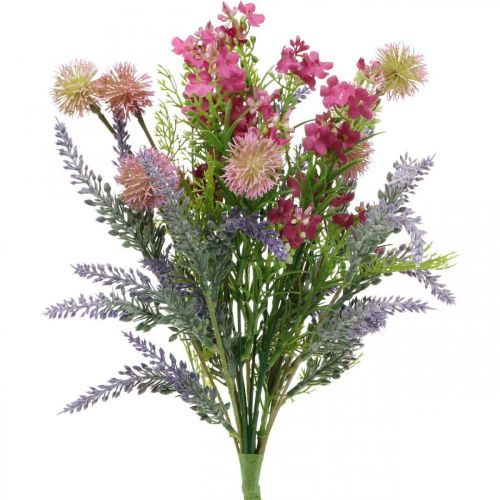 Floristik24 Ramo artificial lavanda decoración de mesa violeta, rosa Al. 42 cm