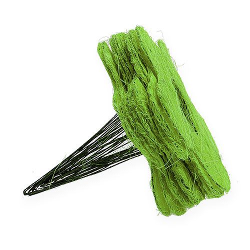 Floristik24 Manguito de sisal 20cm verde claro 8 piezas