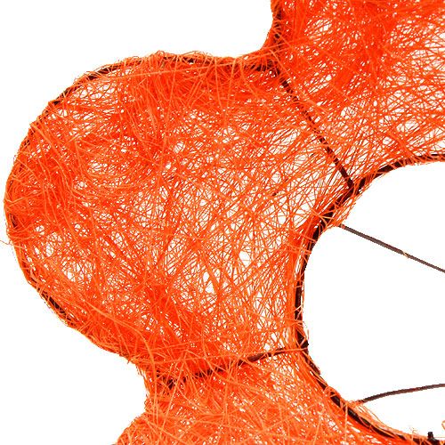 Artículo Manguito flor sisal naranja Ø20cm 10pcs