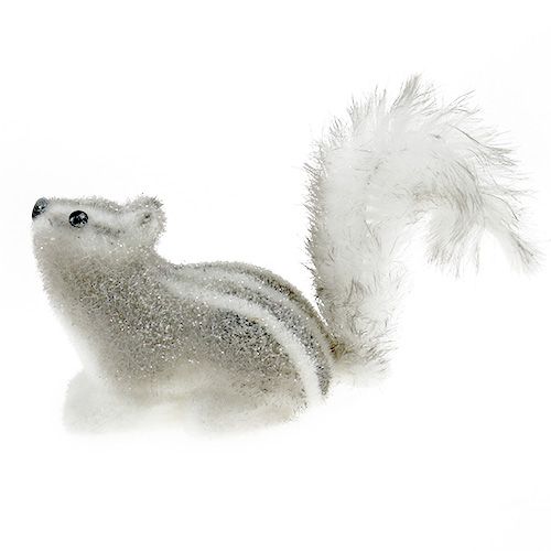 Floristik24 Ardilla 21x14cm gris-blanco con mica