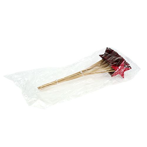 Floristik24 Estrella fucsia como enchufe 7cm 12pcs