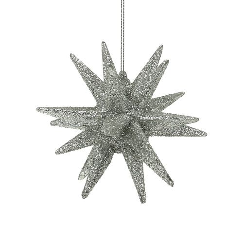 Floristik24 Estrellas con mica champagne 11,5cm 4uds