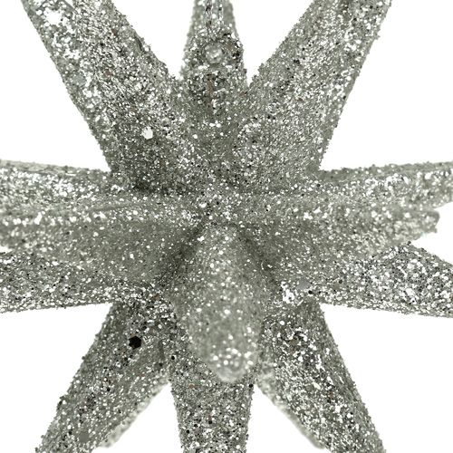 Artículo Estrellas con mica champagne 11,5cm 4uds