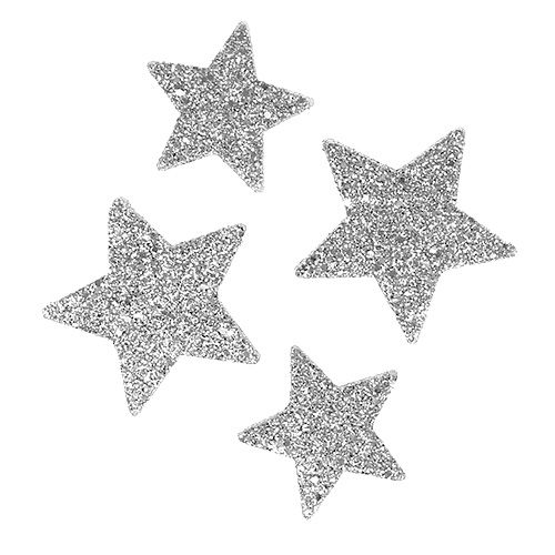 Artículo Estrellas para esparcir culo plateado. 4-5 cm 40 piezas