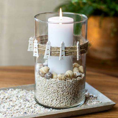 Artículo Decoración dispersa faro madera natural 4cm 72 piezas