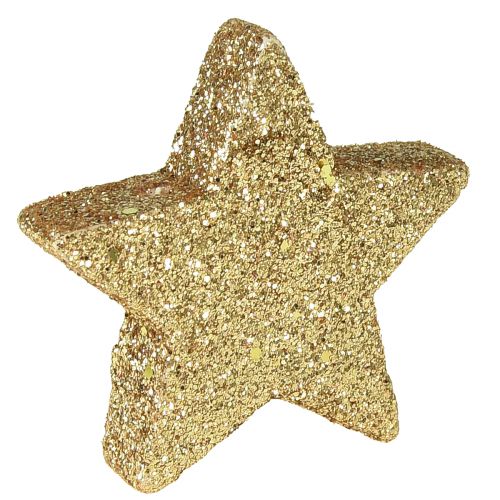 Artículo Estrellas dispersas mica dorada clara 4-5cm 40uds