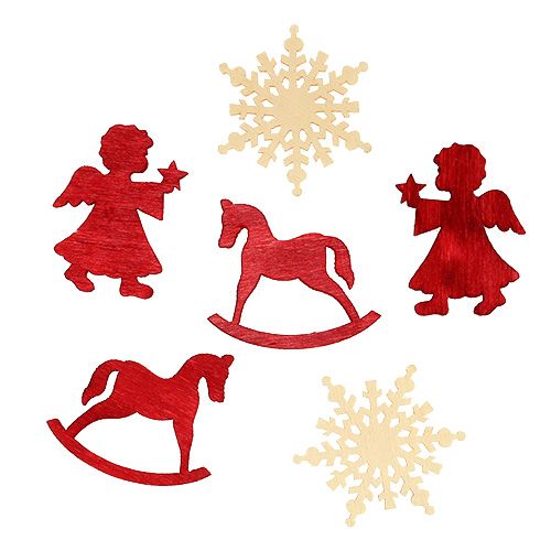 Floristik24 Surtido de adornos navideños rojo-blanco 4cm 72 piezas