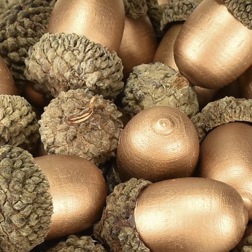 Artículo Decoración dispersa bellotas otoño invierno oro 3cm 36 piezas