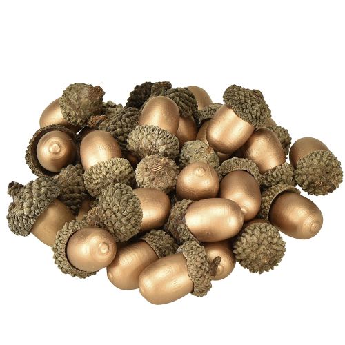 Artículo Decoración dispersa bellotas otoño invierno oro 3cm 36 piezas