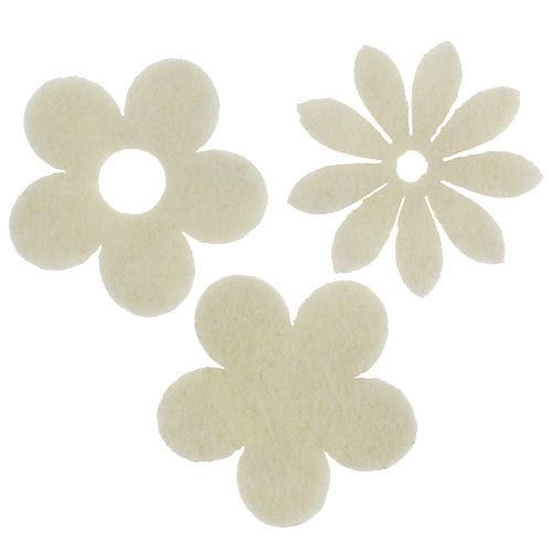 Floristik24 Crema flor fieltro disperso Ø3.5cm 96p