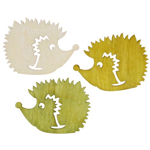 Floristik24 Decoración dispersa erizos de madera colores surtidos 4cm 72 piezas