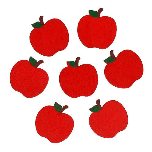 Floristik24 Decoración dispersa manzana roja 3cm 72 piezas