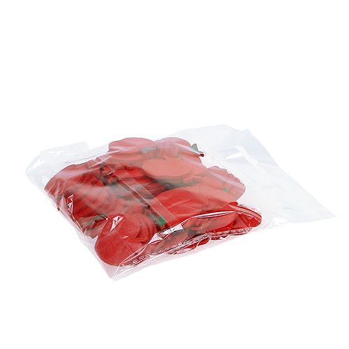 Floristik24 Decoración dispersa manzana roja 3cm 72 piezas