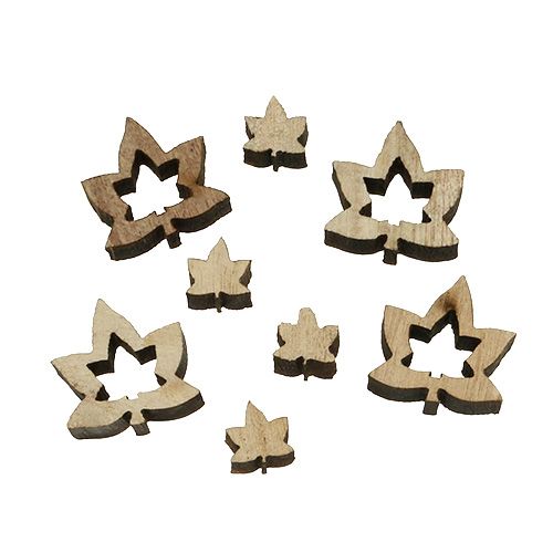 Floristik24 Decoración para controlar hojas de madera 1cm - 2cm naturaleza 192pcs