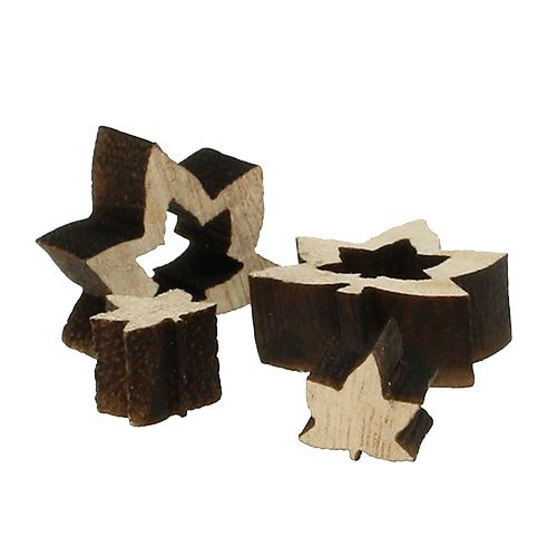 Floristik24 Decoración para controlar hojas de madera 1cm - 2cm naturaleza 192pcs