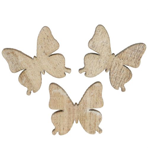 Floristik24 Decoración dispersa mariposa madera natural 2cm 144 piezas