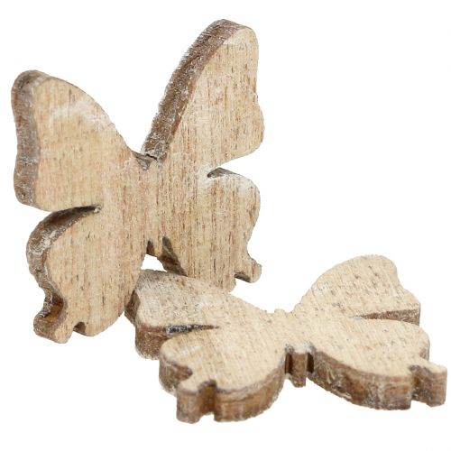Artículo Decoración dispersa mariposa madera natural 2cm 144 piezas