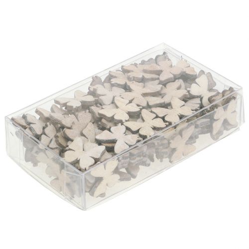 Artículo Decoración dispersa mariposa madera natural 2cm 144 piezas