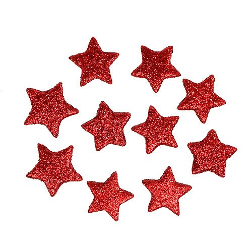 Floristik24 Estrella de Navidad dispersa roja 2.5cm 100p