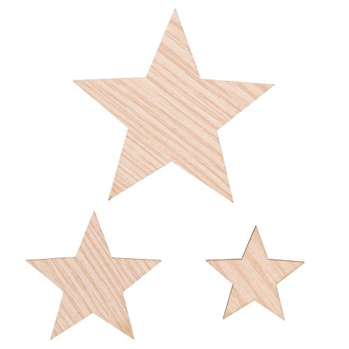 Floristik24 Decoración dispersa Estrellas navideñas marrón natural Ø3–5,5 cm 48 piezas