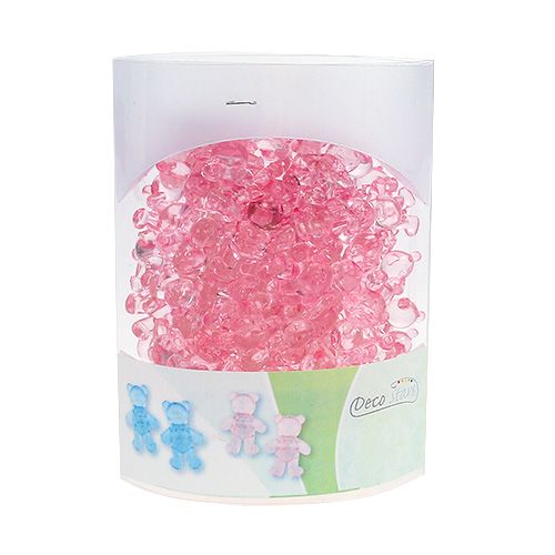 Artículo Decoración para controlar oso rosa 3,5cm 60pcs