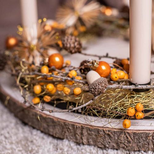 Decoración de dispersión bellotas decoración de otoño decoración de invierno 3cm 36 piezas