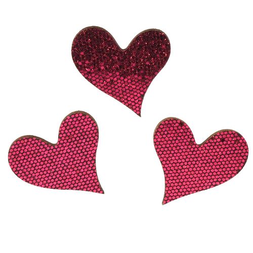 Floristik24 Decoración dispersa corazón morado 3-5cm 48 piezas