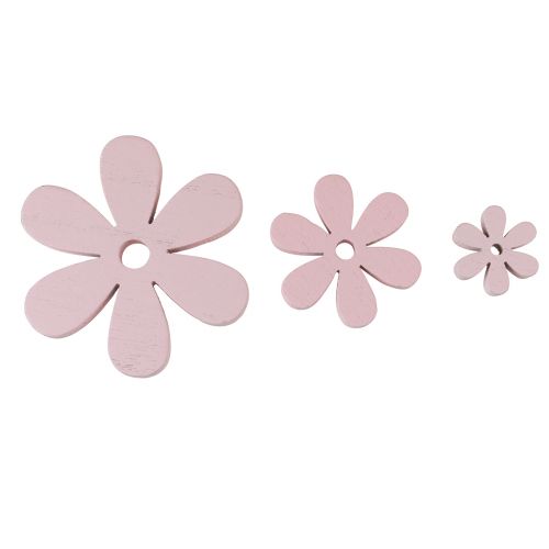 Floristik24 Decoración dispersa flores de madera decoración de mesa rosa verano Ø2–6cm 20ud