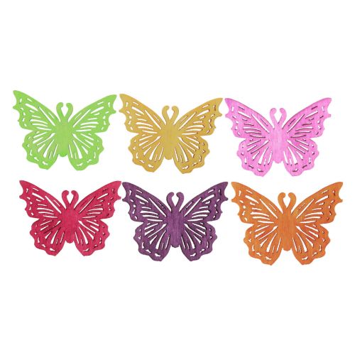 Artículo Decoración dispersa mariposa decoración de mesa de madera primavera 4×3cm 72pcs