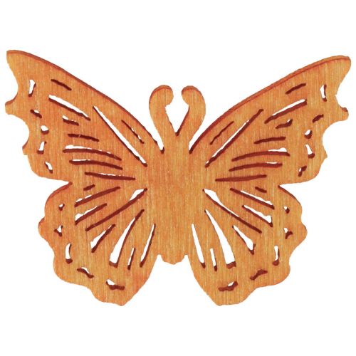 Artículo Decoración dispersa mariposa decoración de mesa de madera primavera 4×3cm 72 piezas
