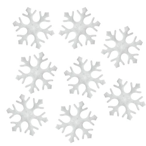 Artículo Decoración dispersa copos de nieve blancos 3,5 cm 120 piezas