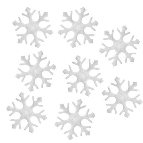 Floristik24 Scatter decoración copos de nieve blanco 3,5cm 120p